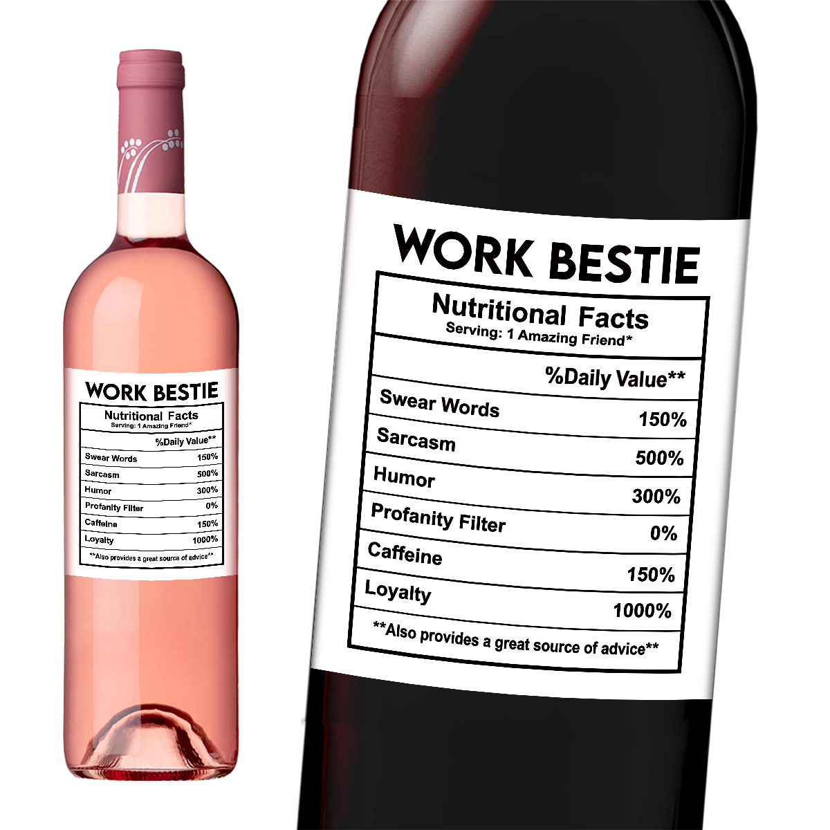 4pcs Funny Work Bestie Wine Bo - đánh giá và giá Nutrition & Fitness Station