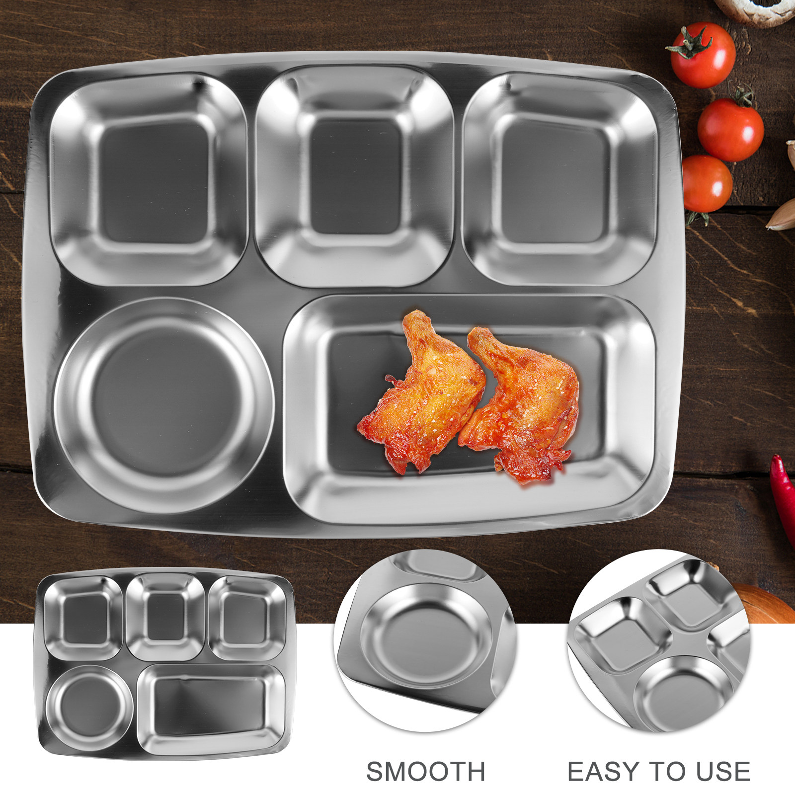 Stainless Steel Divided Food P - đánh giá và giá Nutrition & Fitness Station