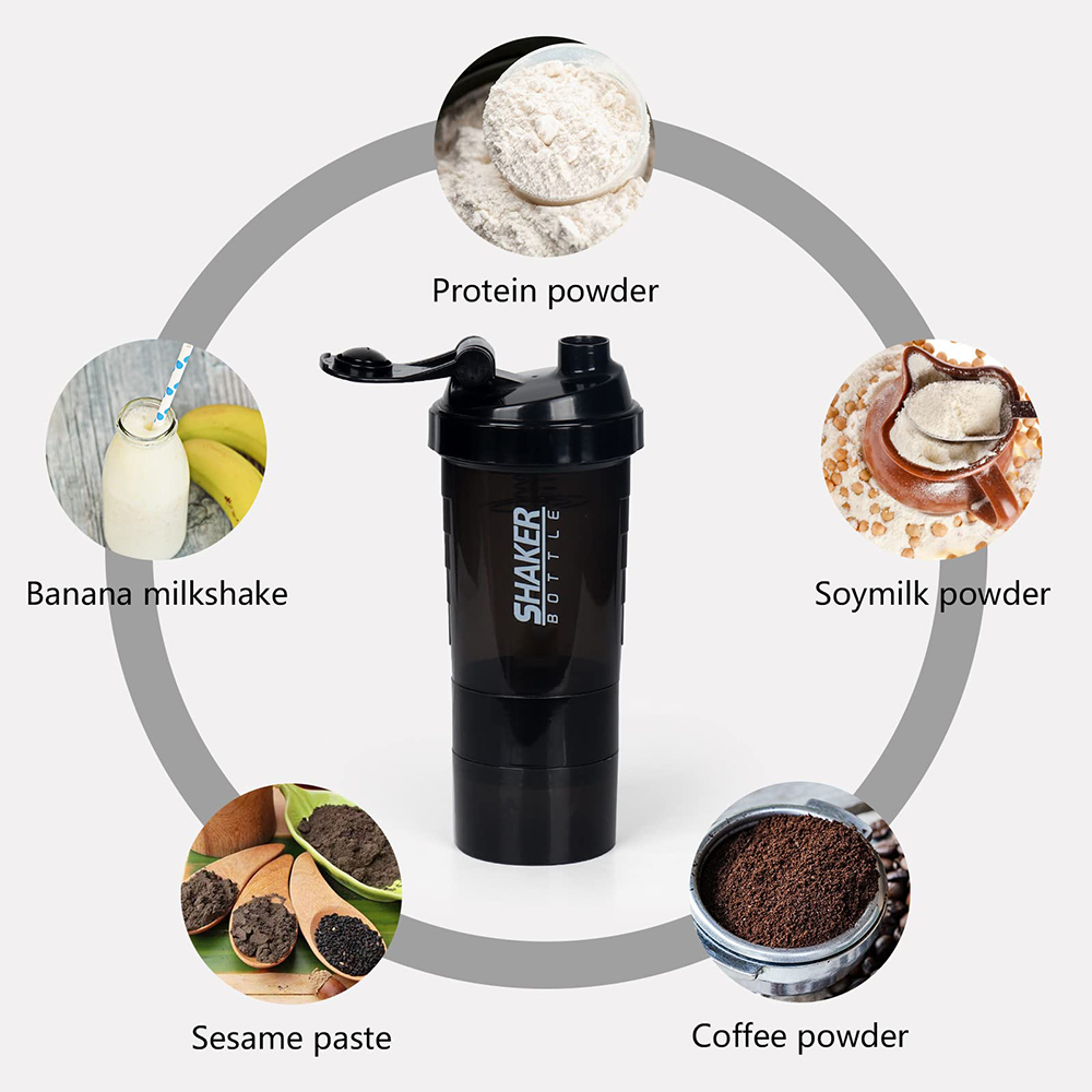 3 Layers Shaker Protein Bottle - đánh giá và giá Protein Shaker Bottle