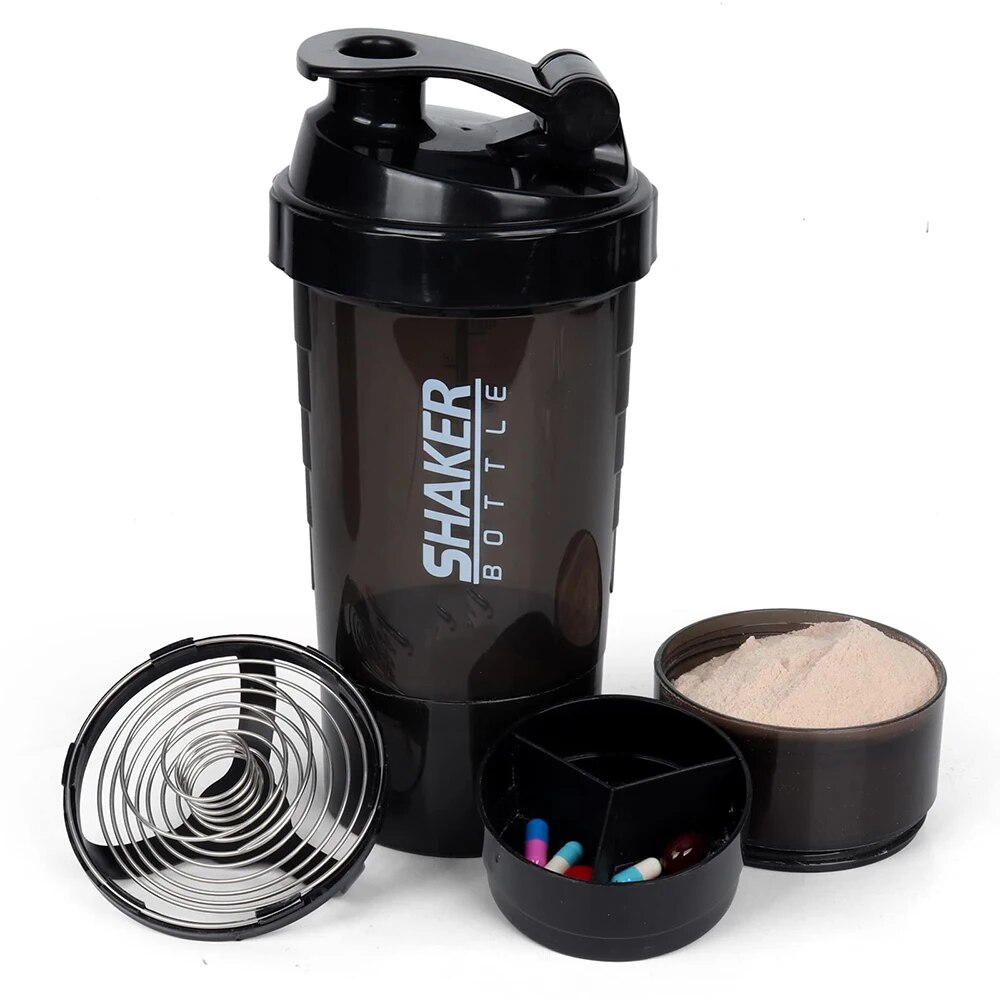 3 Layers Shaker Protein Bottle - đánh giá và giá Protein Shaker Bottle