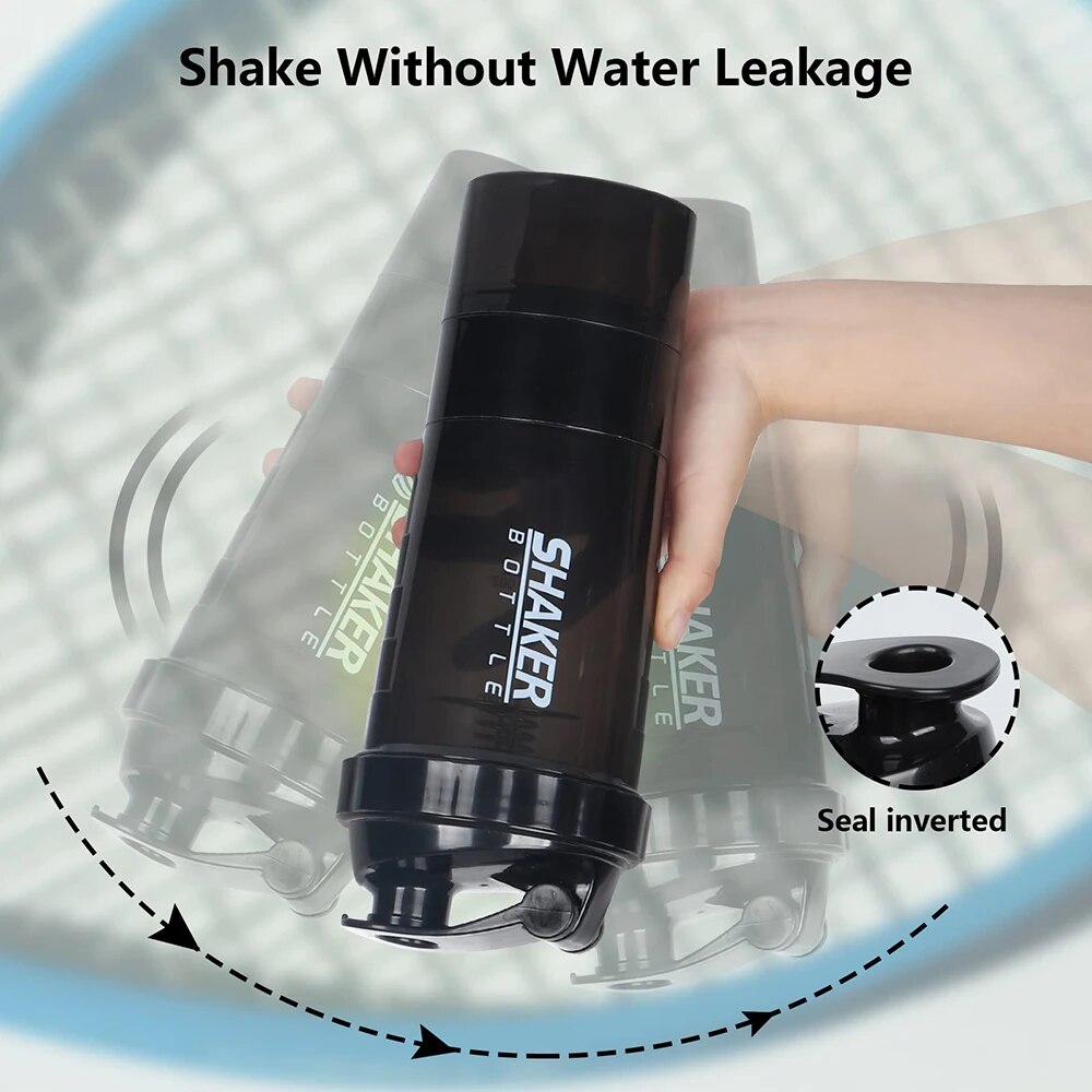 3 Layers Shaker Protein Bottle - đánh giá và giá Protein Shaker Bottle