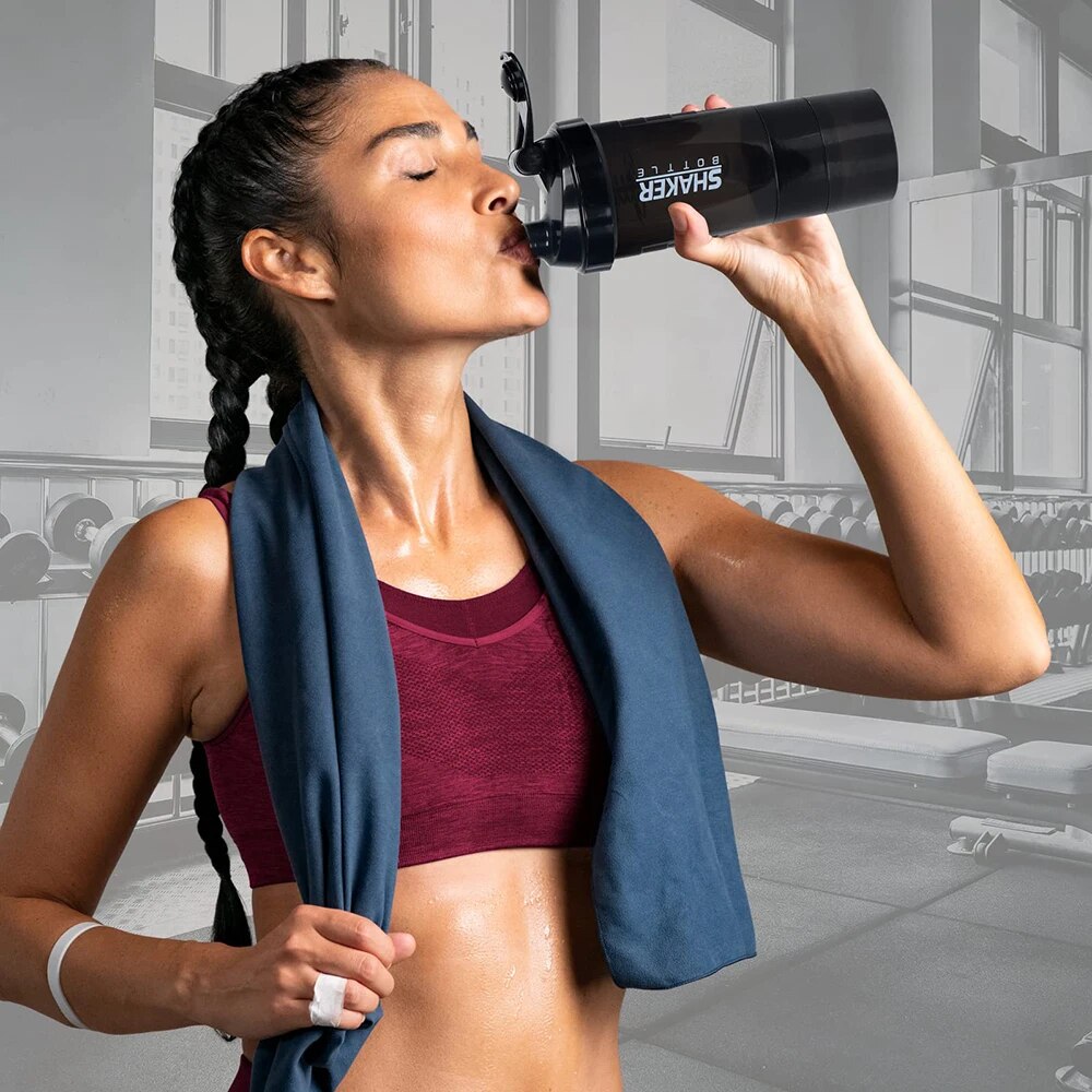 3 Layers Shaker Protein Bottle - đánh giá và giá Protein Shaker Bottle